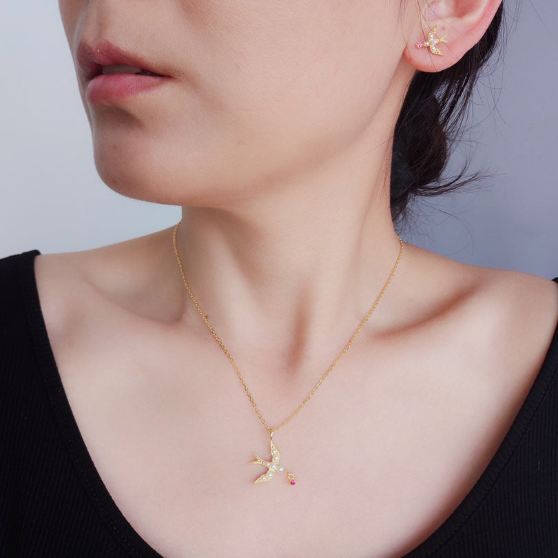 Pearl Swallow Earrings 5973