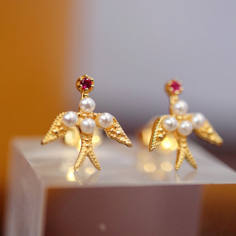 Pearl Swallow Earrings 5973