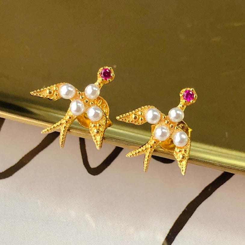 Pearl Swallow Earrings 5973