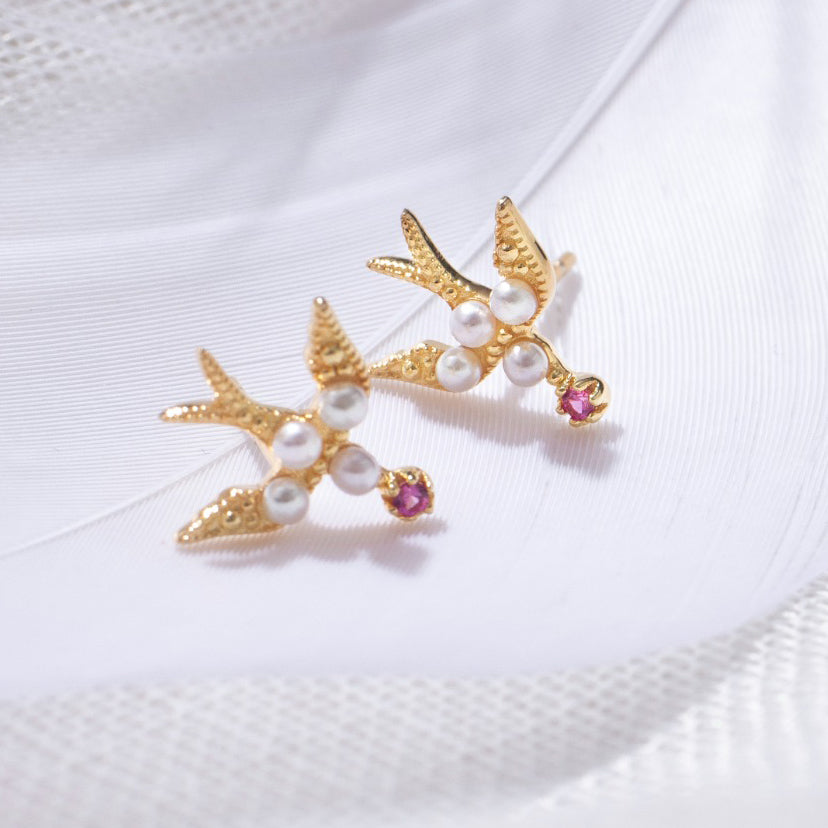 Pearl Swallow Earrings 5973