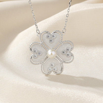 Freshwater Pearl Clover Necklace PN1009