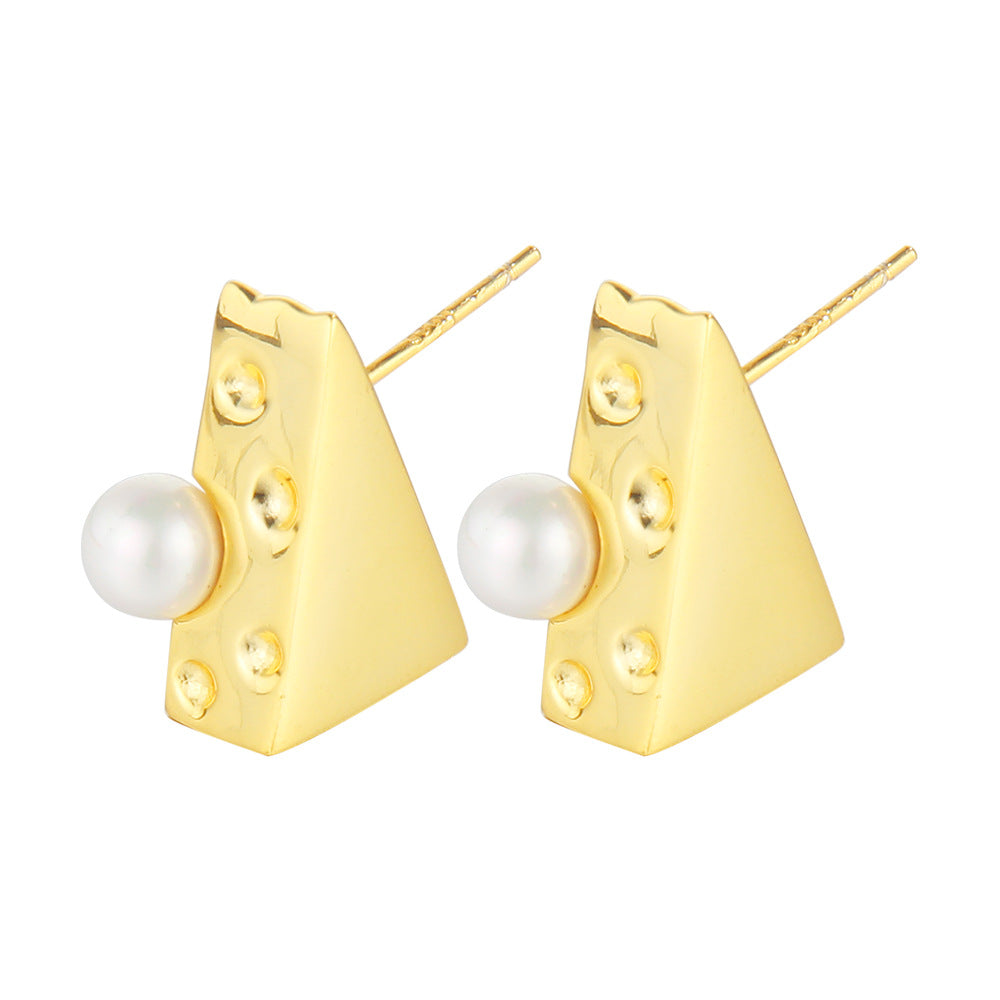 Cheese Slice Piercing Earrings E1034