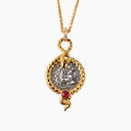 Serpent Hercules Coin Necklace
