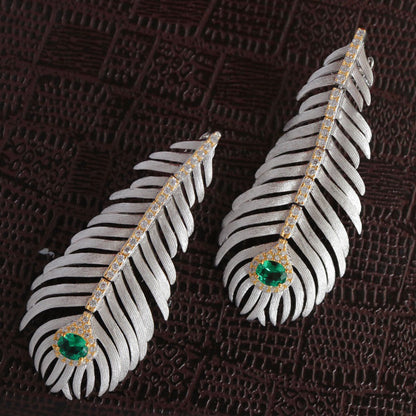 Pine Leaf Long Earrings 6162