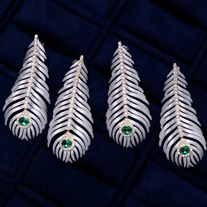 Pine Leaf Long Earrings 6162