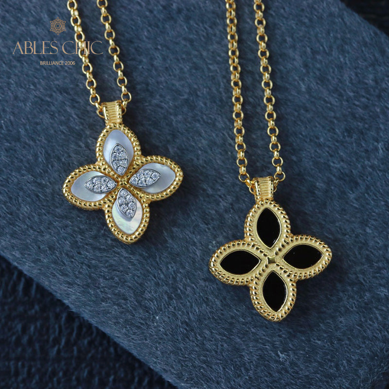 Shell Clover Necklace 6167