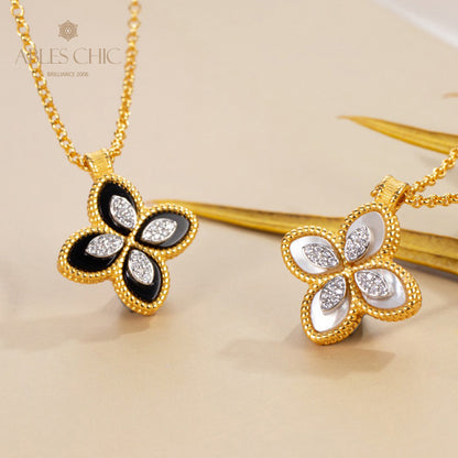 Shell Clover Necklace 6167