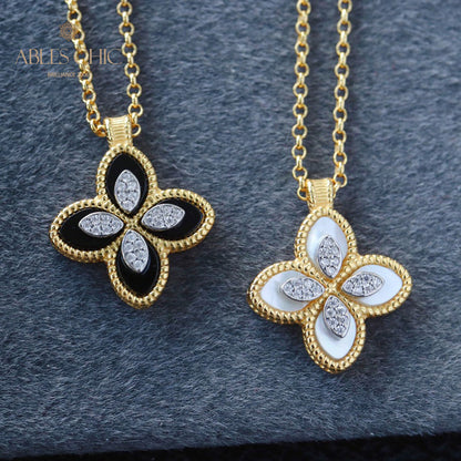 Shell Clover Necklace 6167