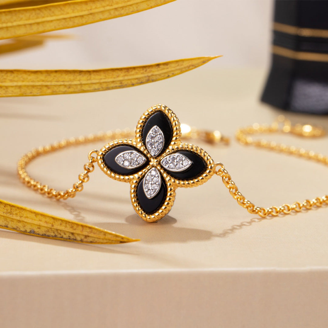 Shell Agate Clover Bracelet 6168