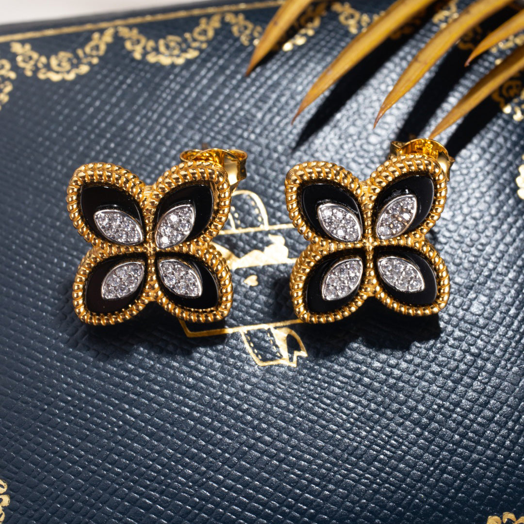 Agate Clover Earrings 6169