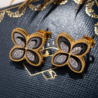 Agate Clover Earrings 6169