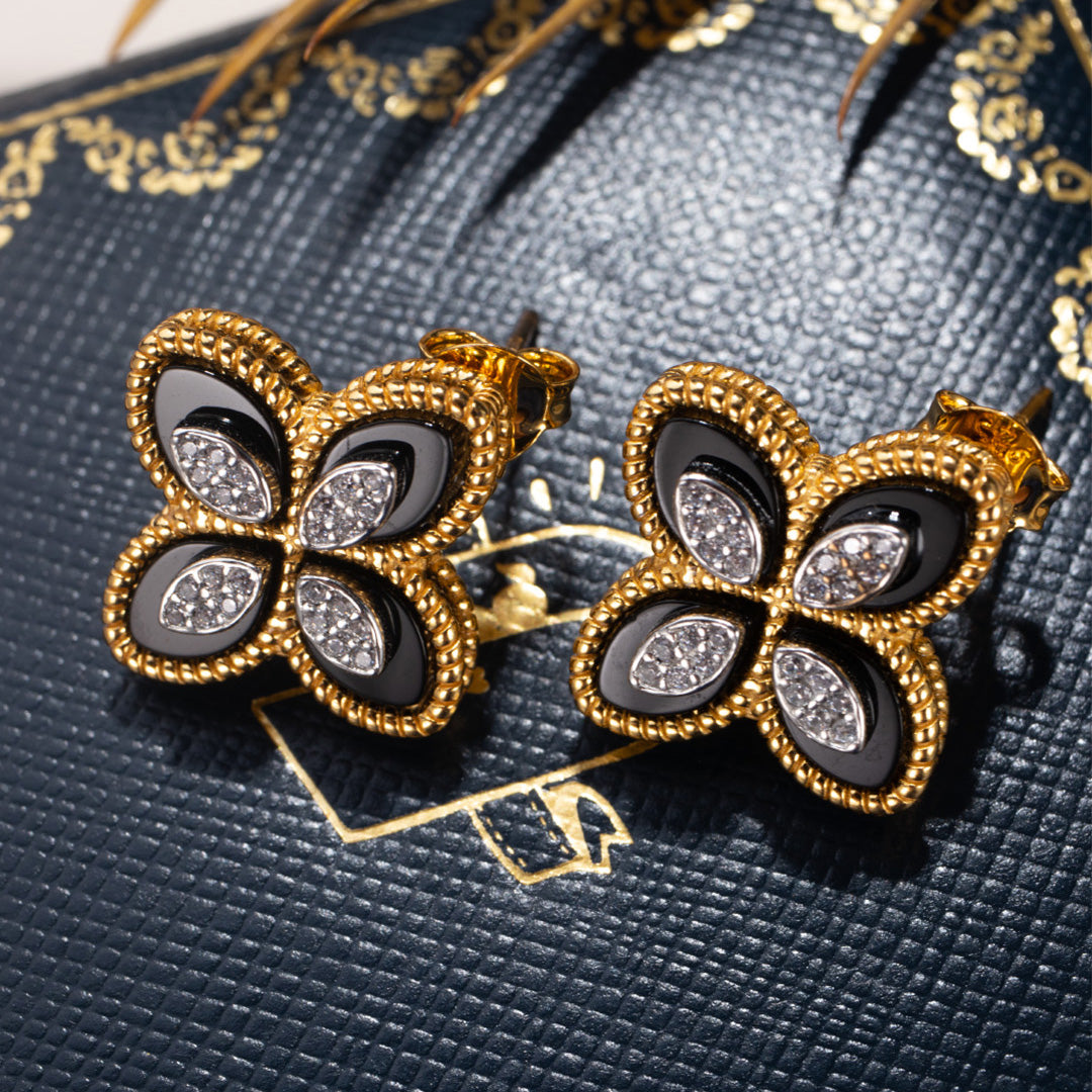 Agate Clover Earrings 6169