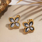 Agate Clover Earrings 6169