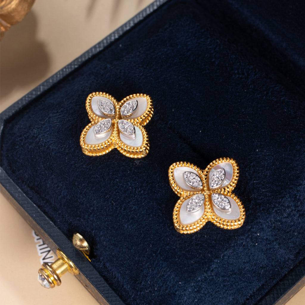 Agate Clover Earrings 6169