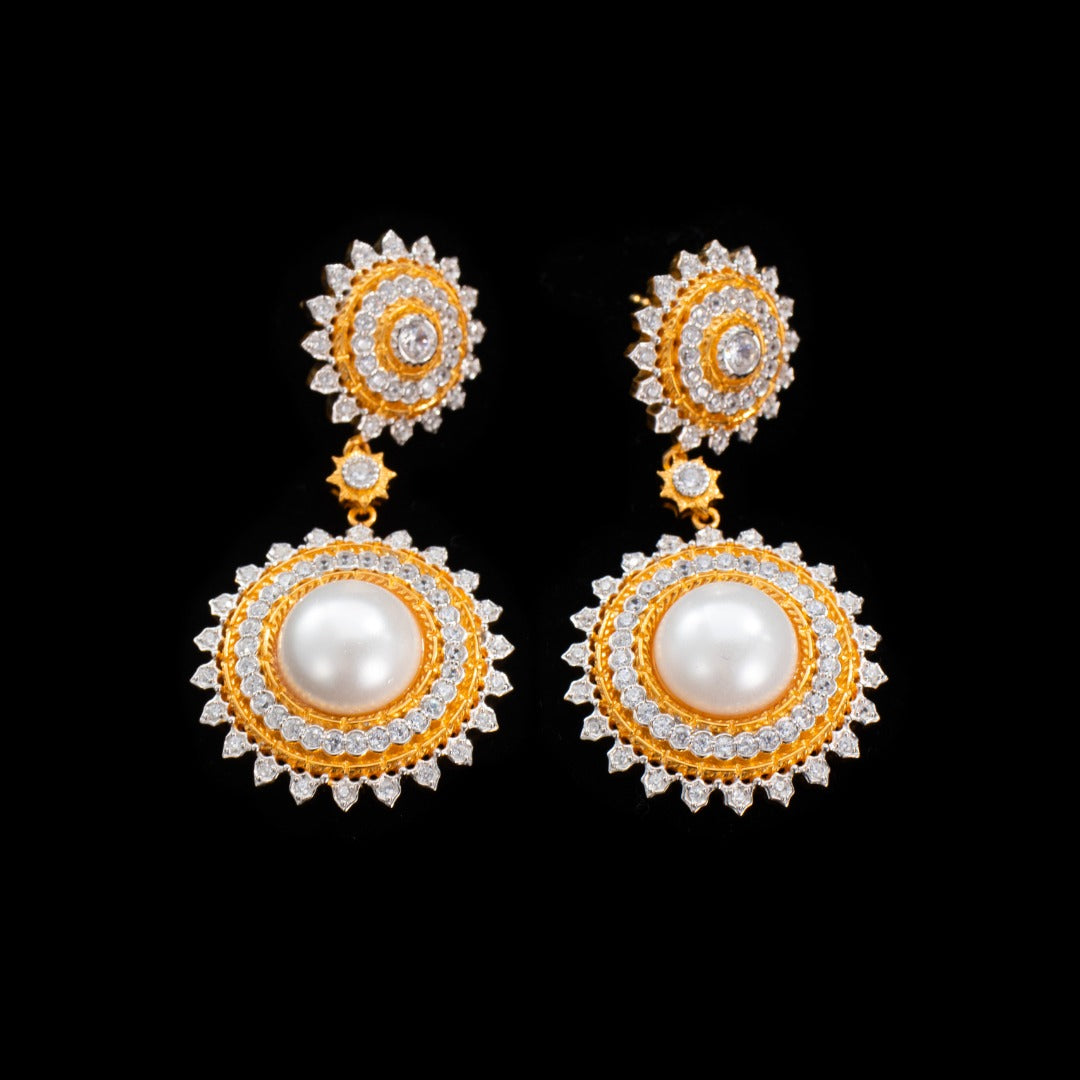 Sunflower Pearl Earrings 6174