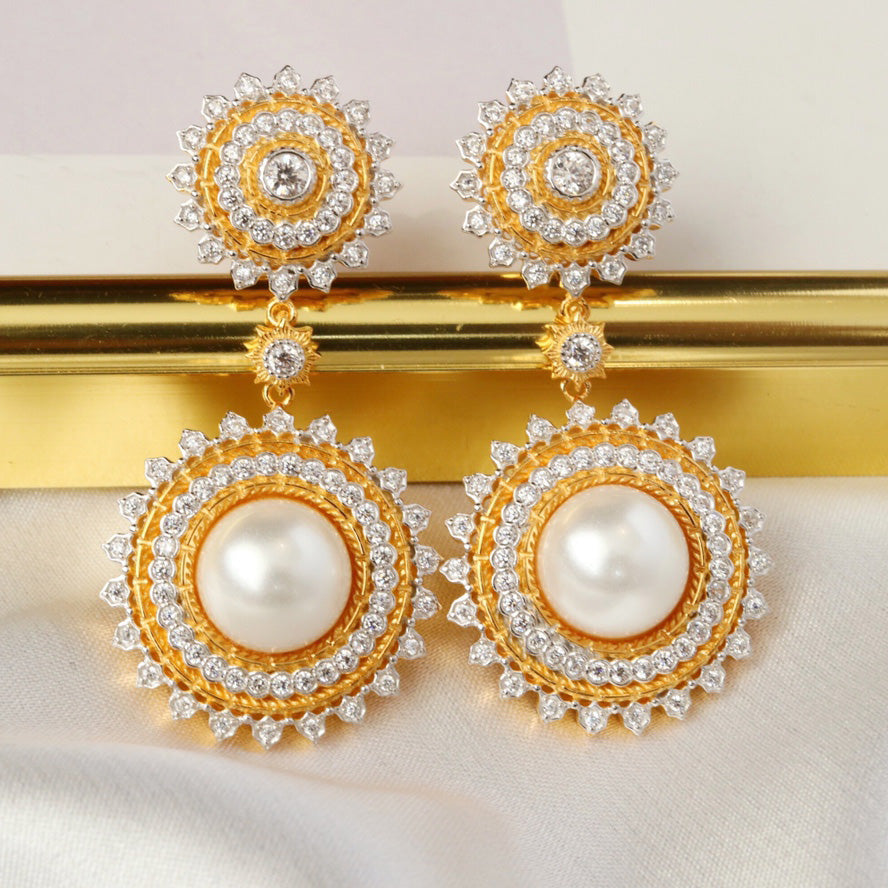 Sunflower Pearl Earrings 6174