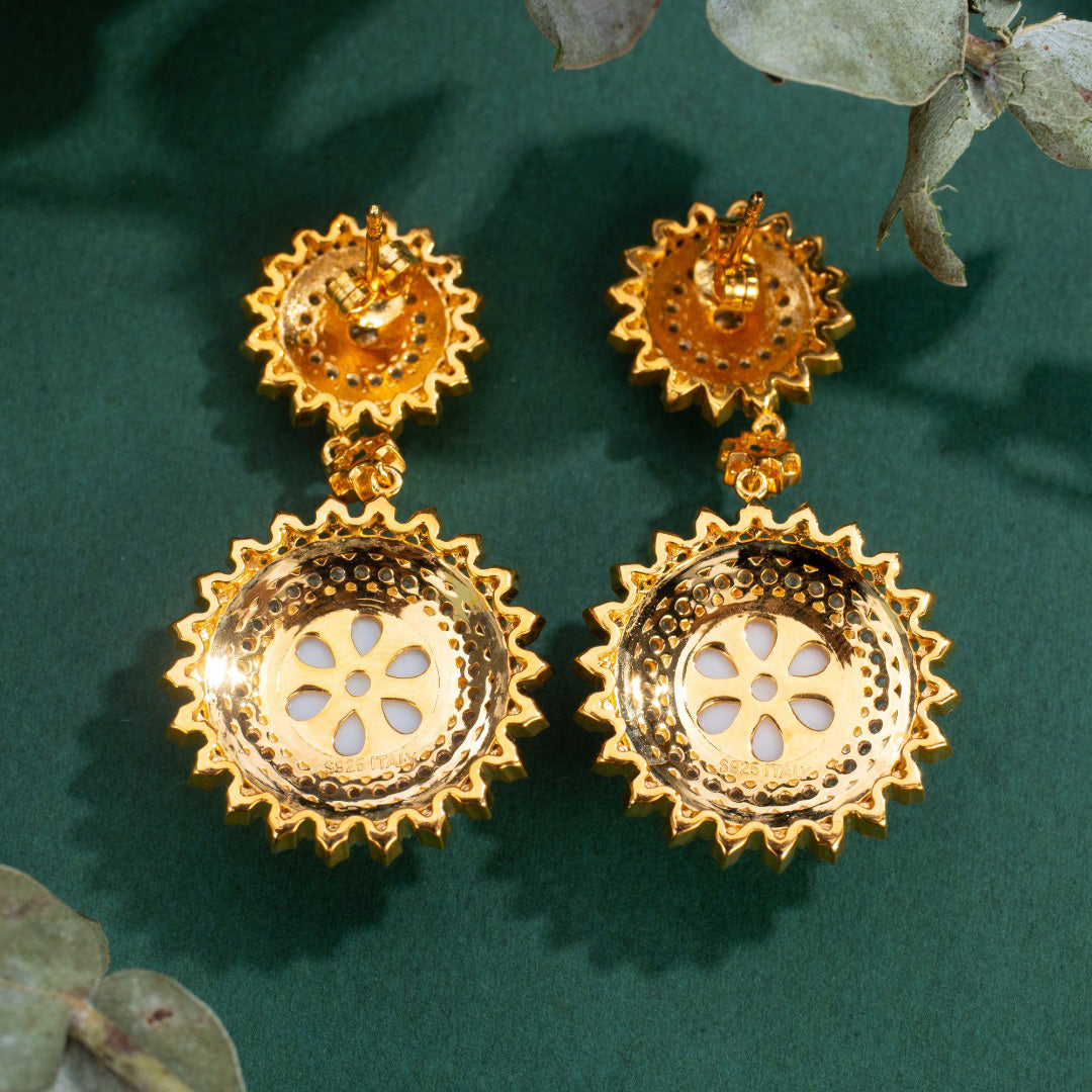 Sunflower Pearl Earrings 6174