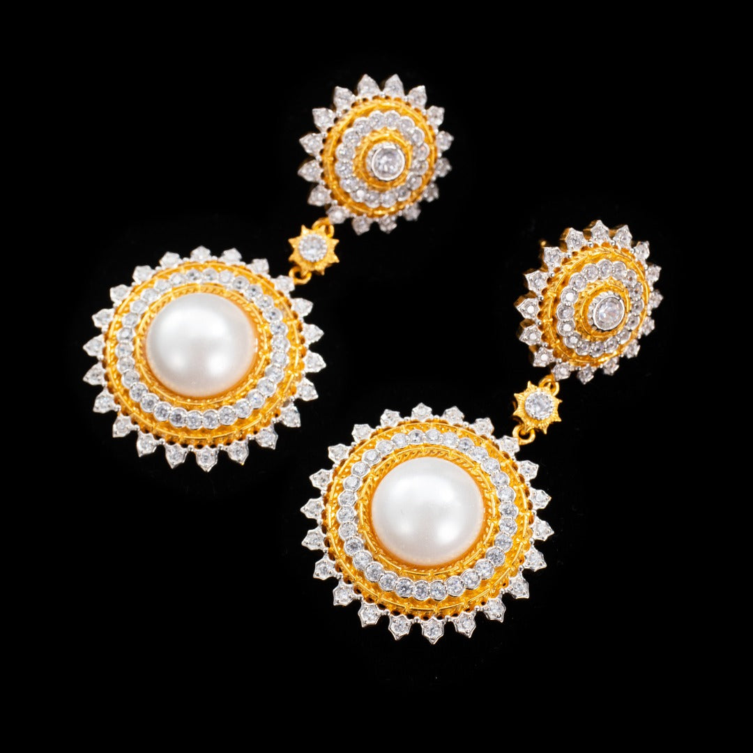 Sunflower Pearl Earrings 6174