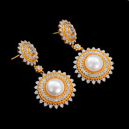 Sunflower Pearl Earrings 6174