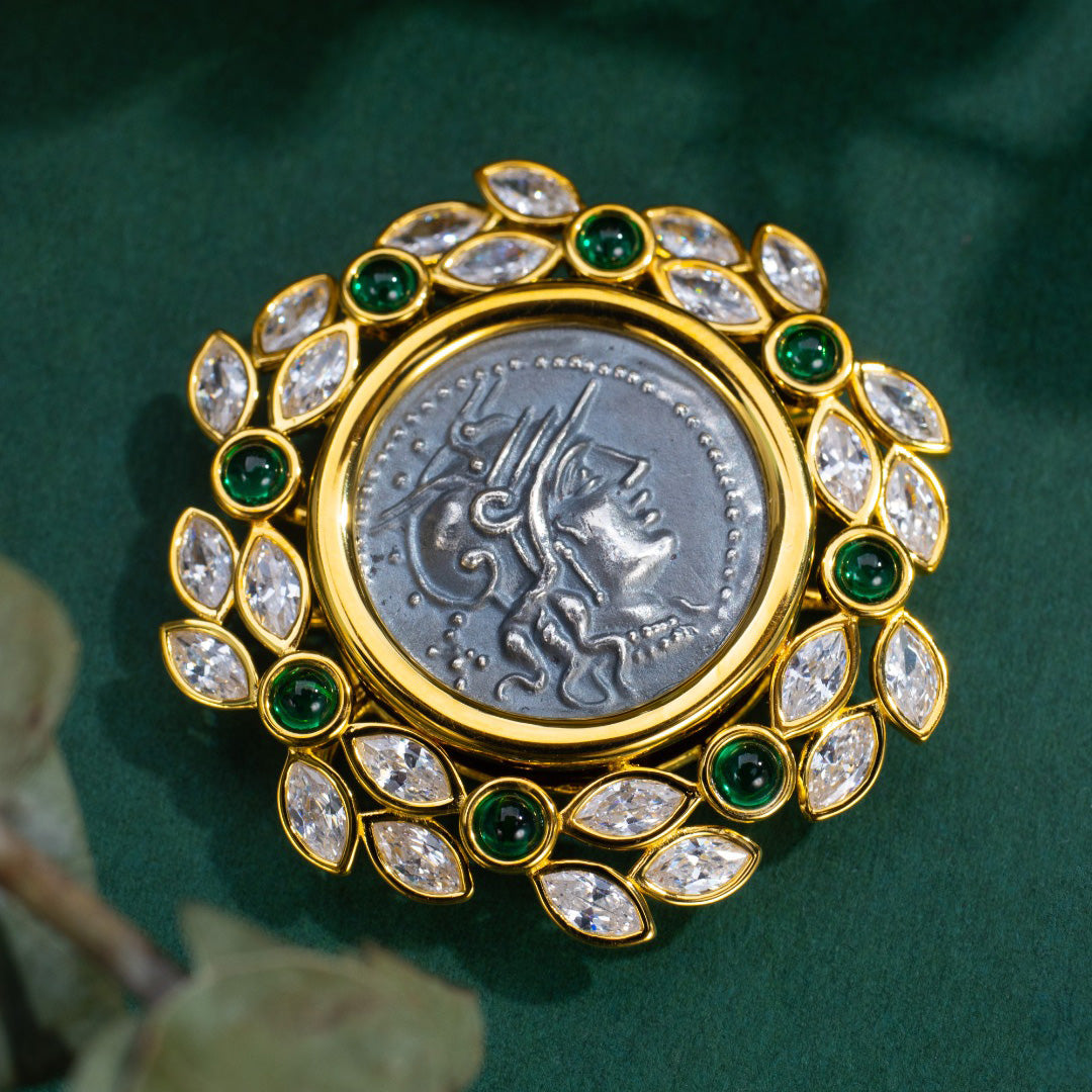 Roman Coin Garland Pendant 6177