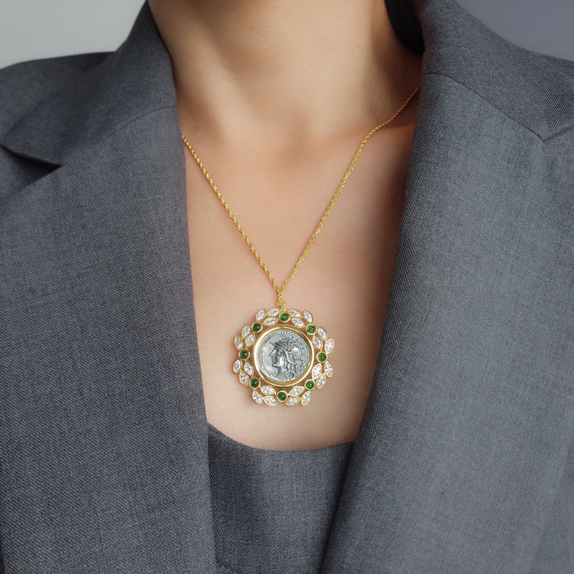 Roman Coin Garland Pendant 6177