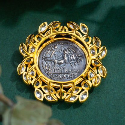 Roman Coin Garland Pendant 6177