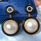 Seawater Pearl Black Earrings 6180