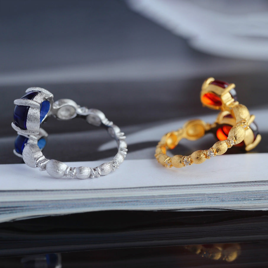 Matt Garnet Open Ring 6189