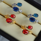 Matt Garnet Open Ring 6189