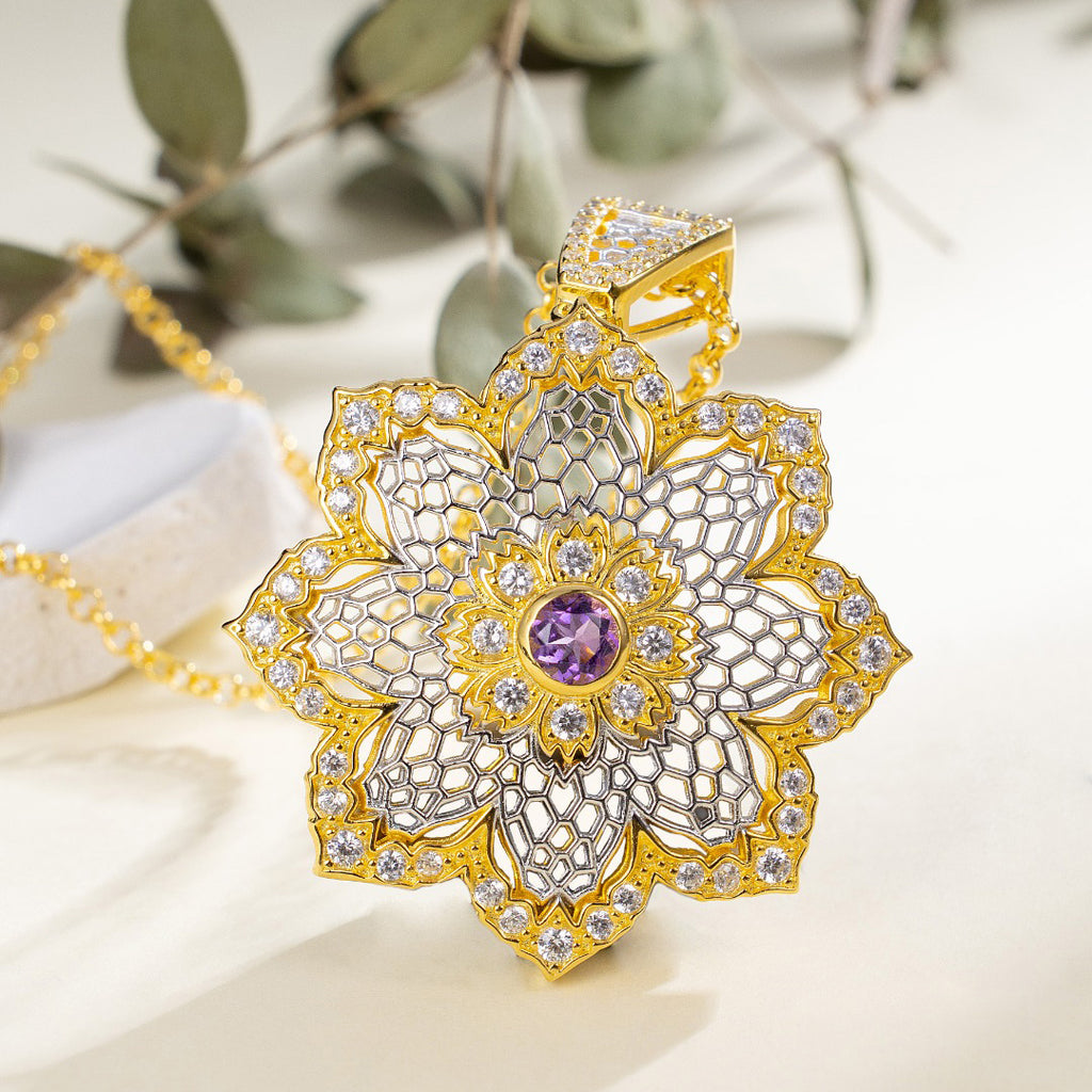 Airy Flower Necklace 6190