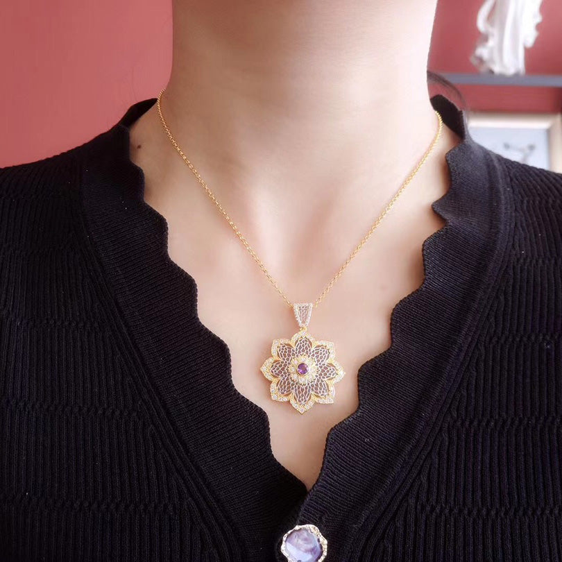 Airy Flower Necklace 6190
