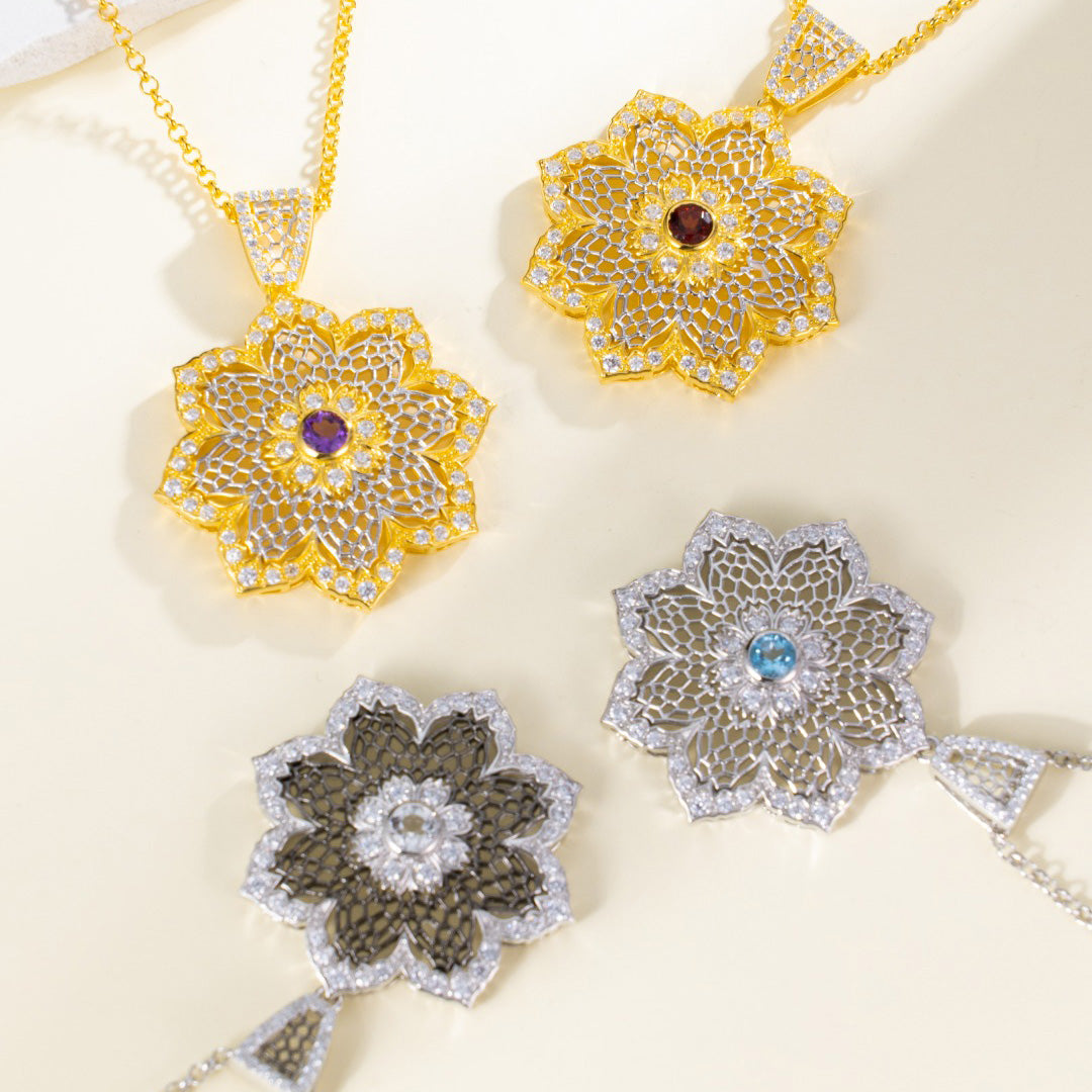 Airy Flower Necklace 6190