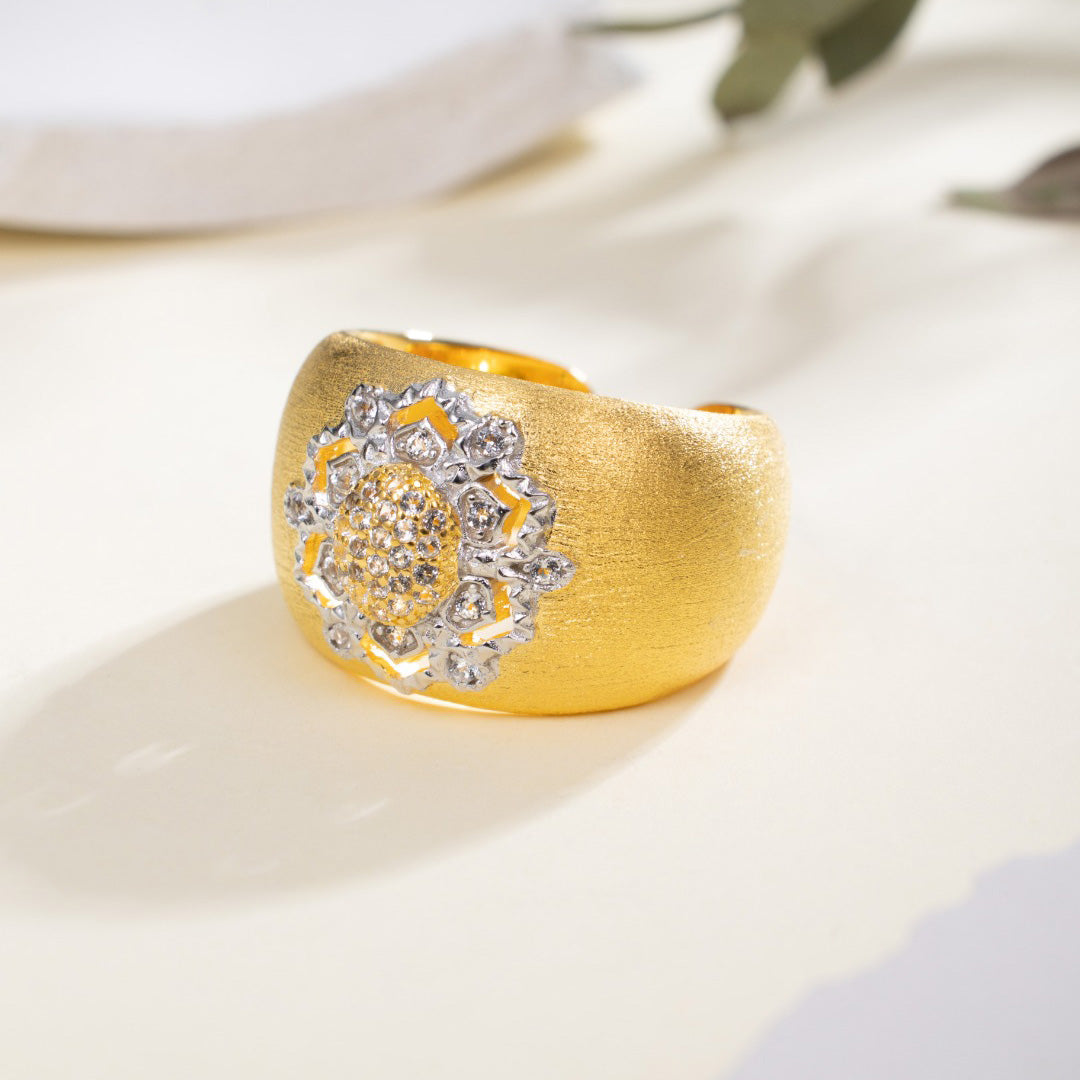 Topaz Floral Silky Ring 6191