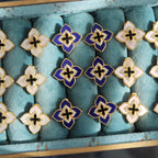 Lapis Clover Earrings 6201