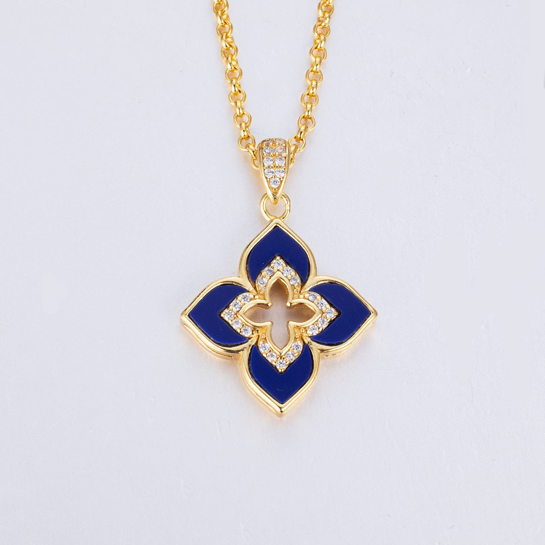 Blue Clover Starry Necklace 6204