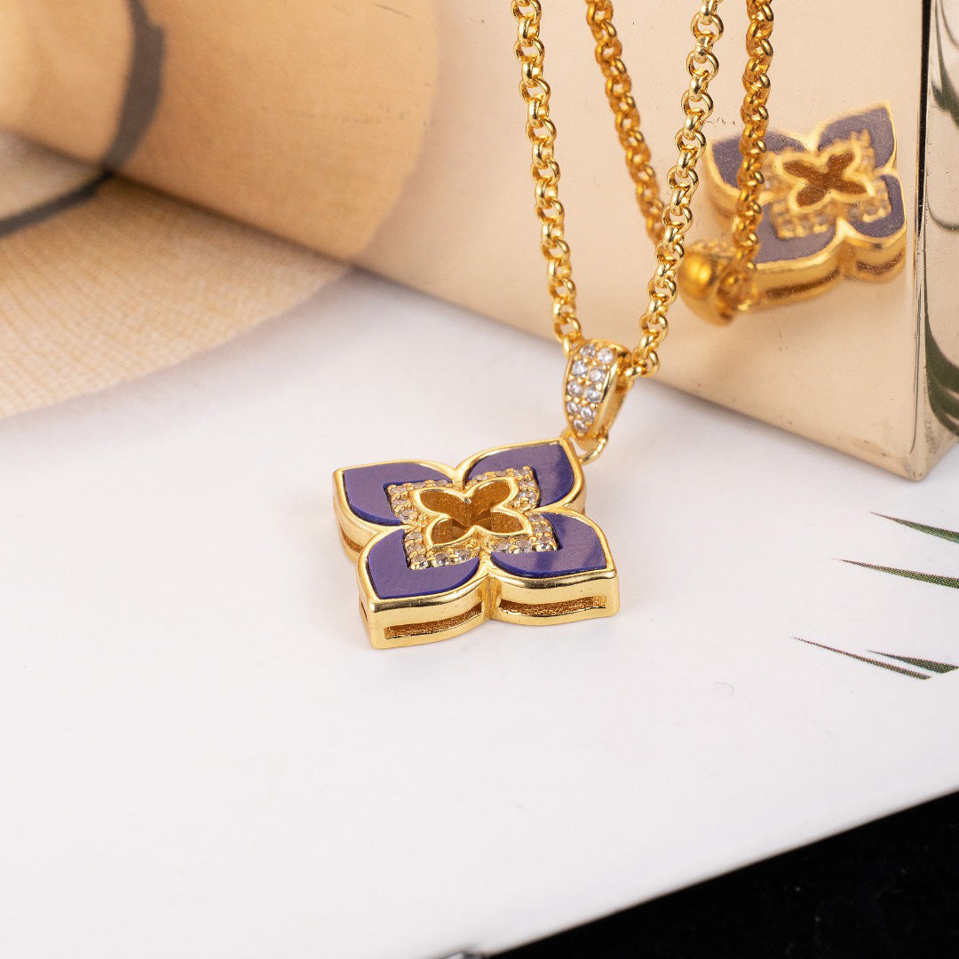 Blue Clover Starry Necklace 6204