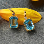 Emerald Cut Topaz Pendant 6205