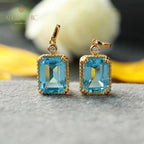 Emerald Cut Topaz Pendant 6205