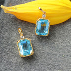 Emerald Cut Topaz Pendant 6205