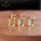 Emerald Cut Topaz Pendant 6205