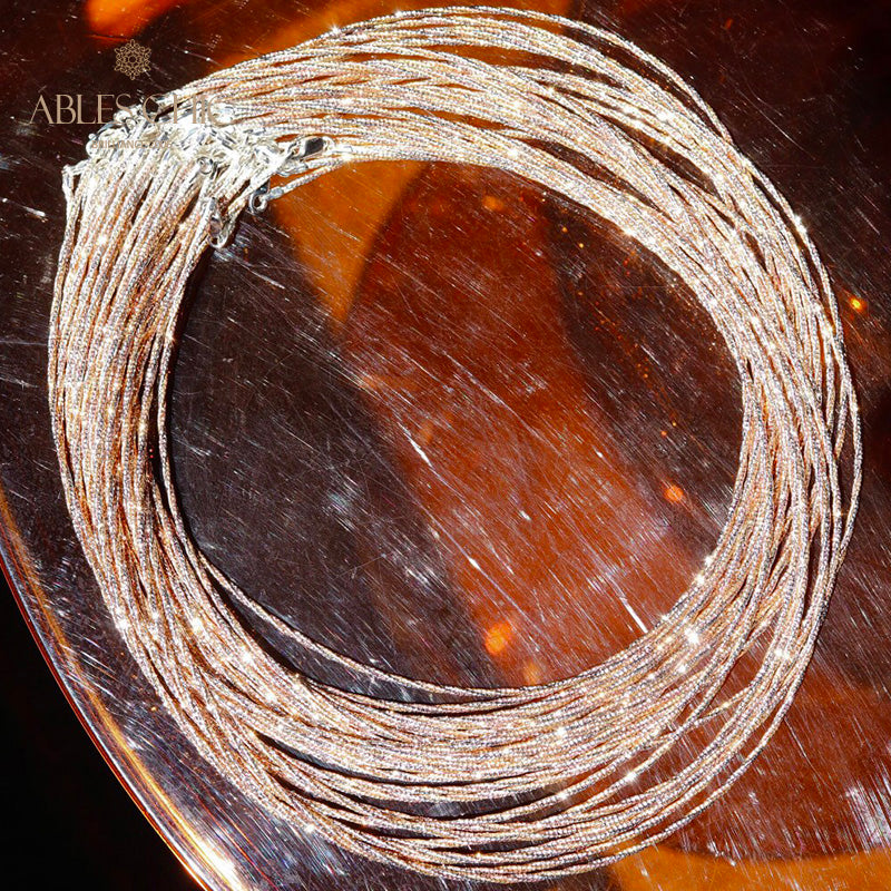 Tri-tone Braided Necklace 6212