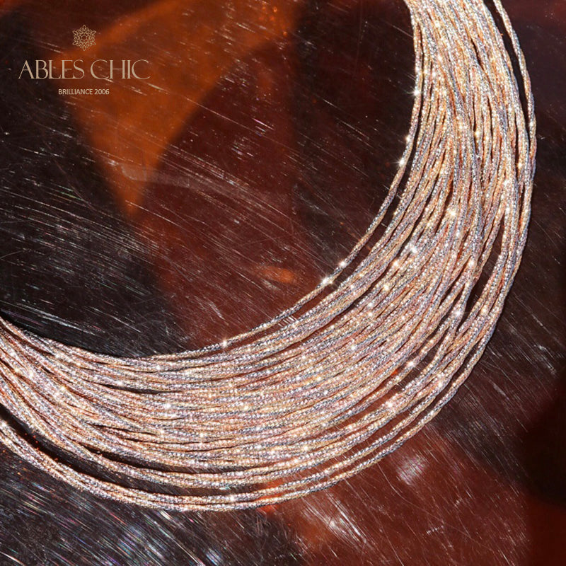 Tri-tone Braided Necklace 6212