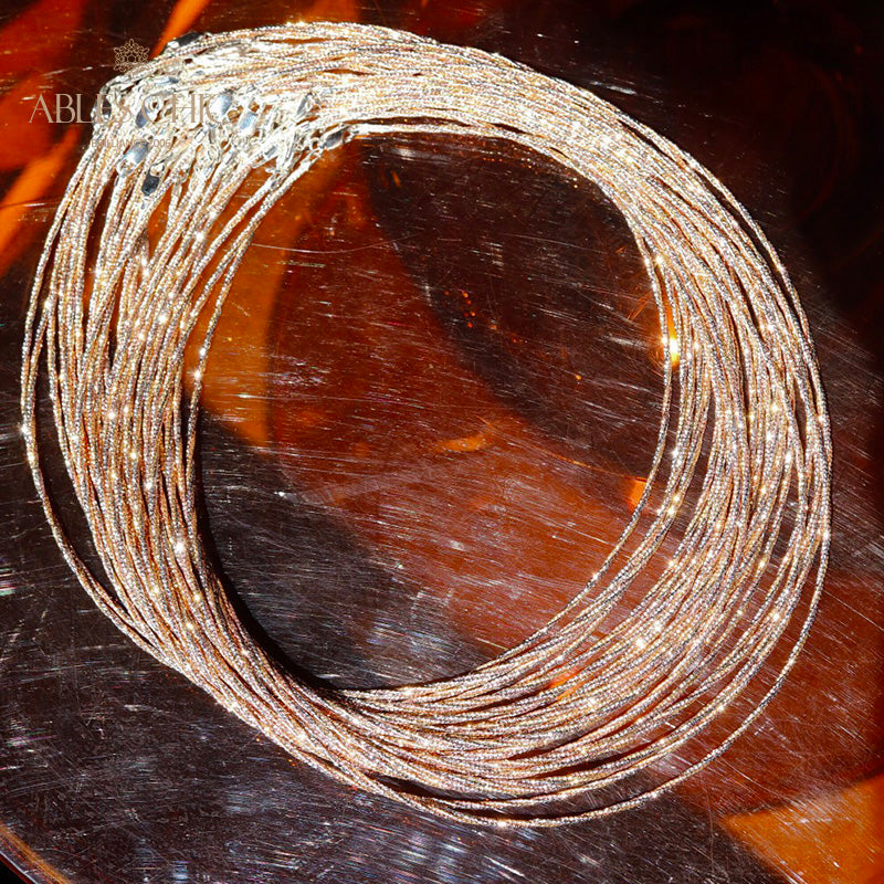 Tri-tone Braided Necklace 6212