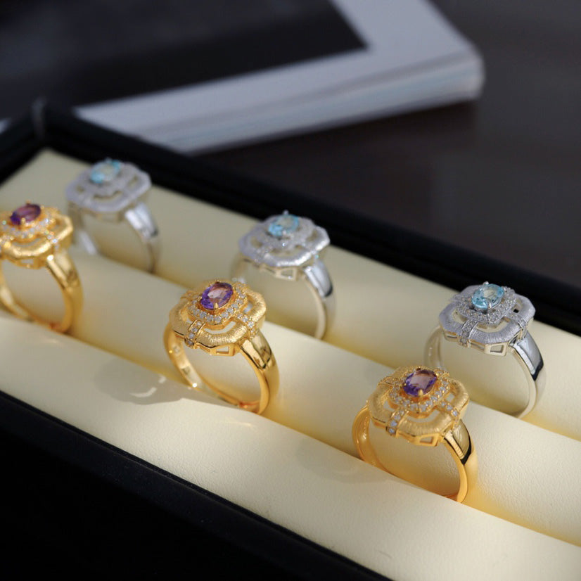 Natural Topaz Traditional Ring 6214