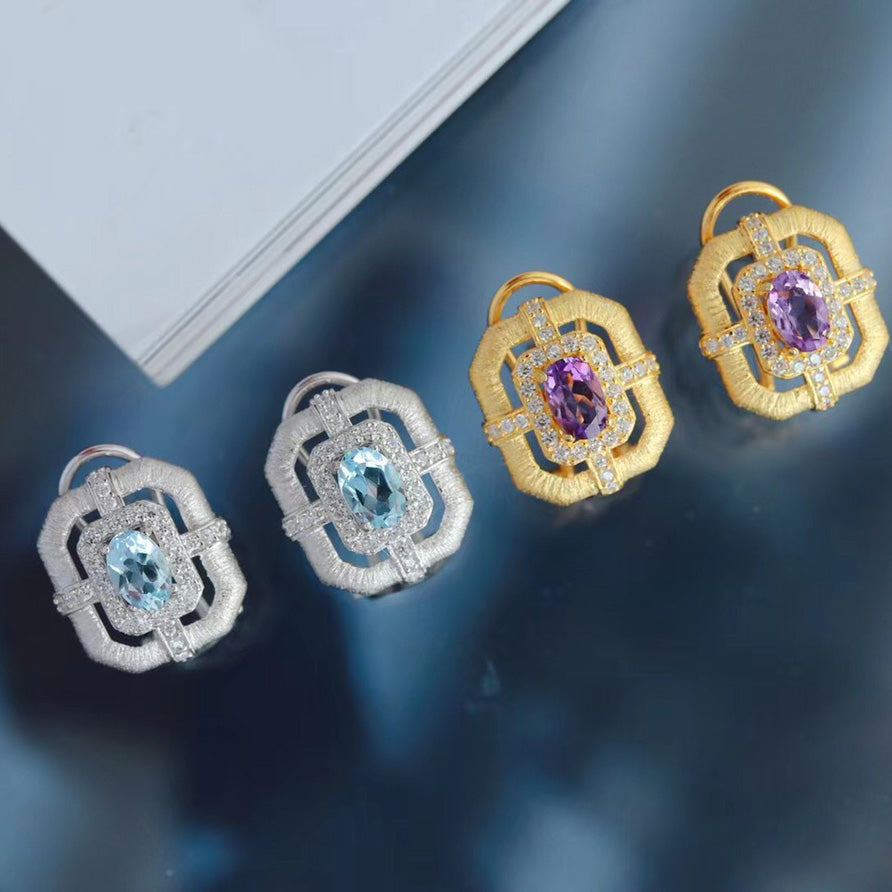 Topaz Matt Earrings 6218