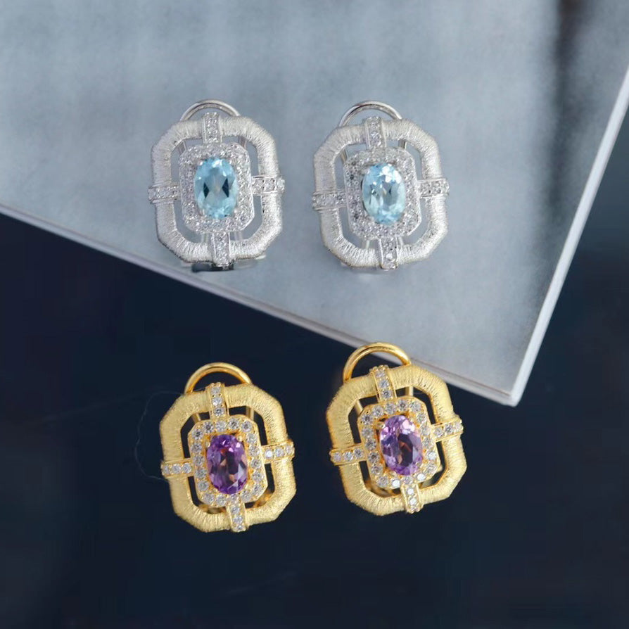 Topaz Matt Earrings 6218