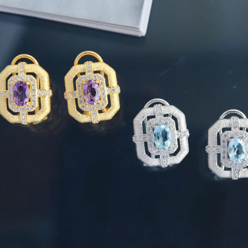 Topaz Matt Earrings 6218