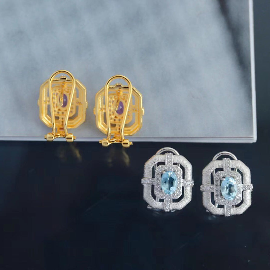 Topaz Matt Earrings 6218