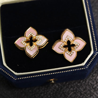 Mother of Pearl Clover Earrings 6226