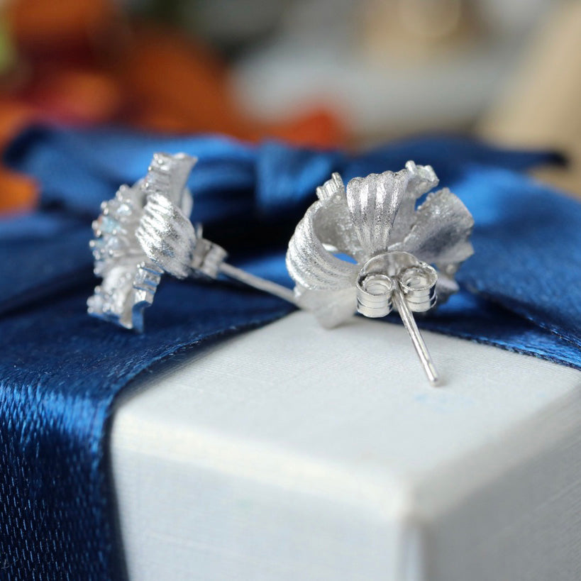 Fabric Element Floral Earrings 6383